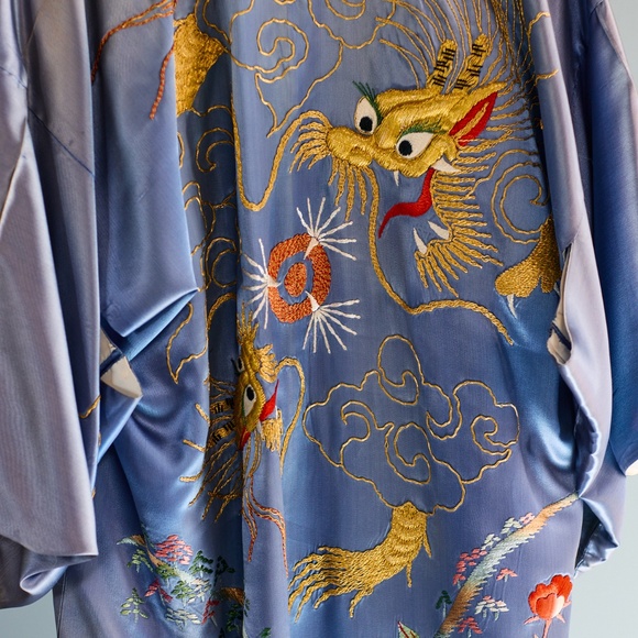 Embroidered Dragon Kimono Robe - Picture 3 of 17